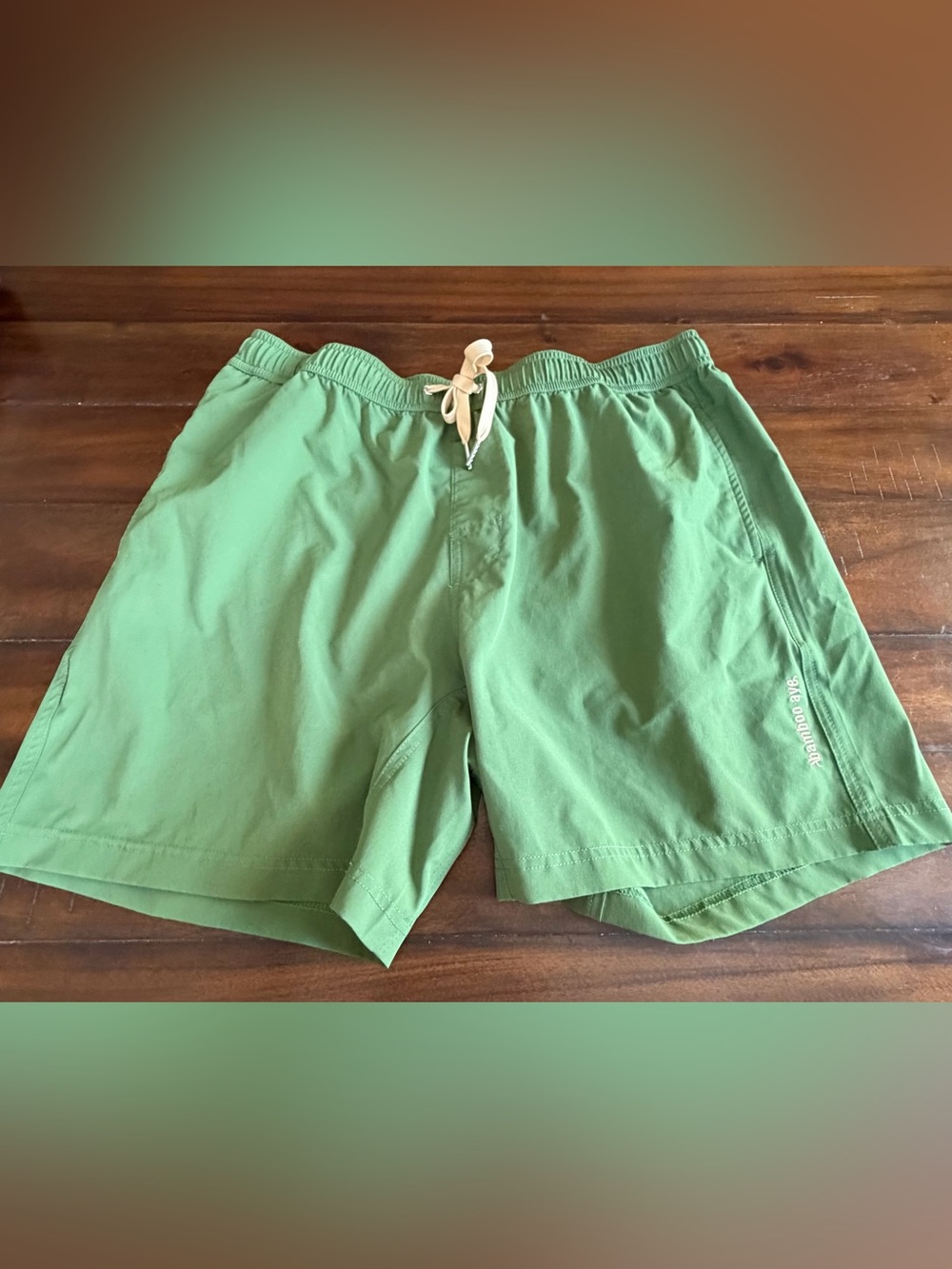 Vamboawe Green Swim Trunks Board Shorts Men’s Size XL Drawstring Beach